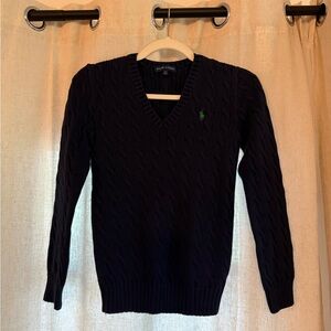 Ralph Lauren Dark Blue Cable Knit Sweater